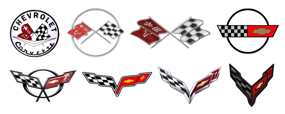 Corvette emblem over the generations