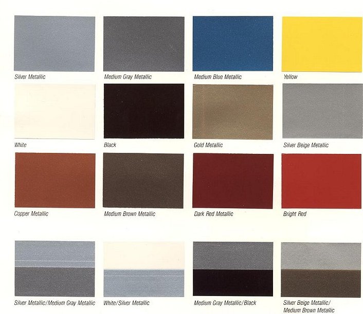 1986 Corvette paint color chips