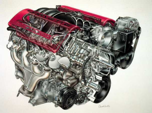 2001 Corvette Z06 LS6 Engine Cutaway