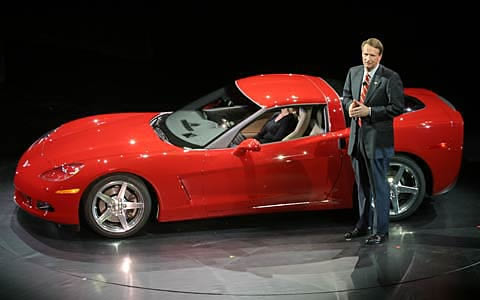 2005 Corvette introduction at the North American International Auto Show in 2004