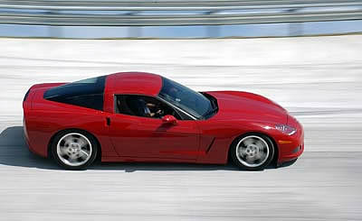 In the center of the turn, you and the car are slammed downwards with a fair amount of g's. Very few Corvette drivers have ever submitted their cars to this kind of use, but, rest assured, if they do; the C6 can take it.<br />Image:  Sharkcom