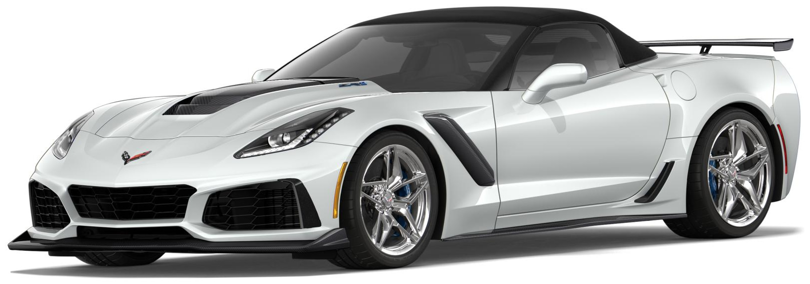 2019 Corvette ZR1 Convertible in Arctic White with Chrome wheels