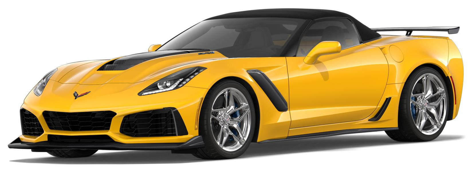 2019 Corvette ZR1 Convertible in Corvette Racing Yellow with Chrome wheels