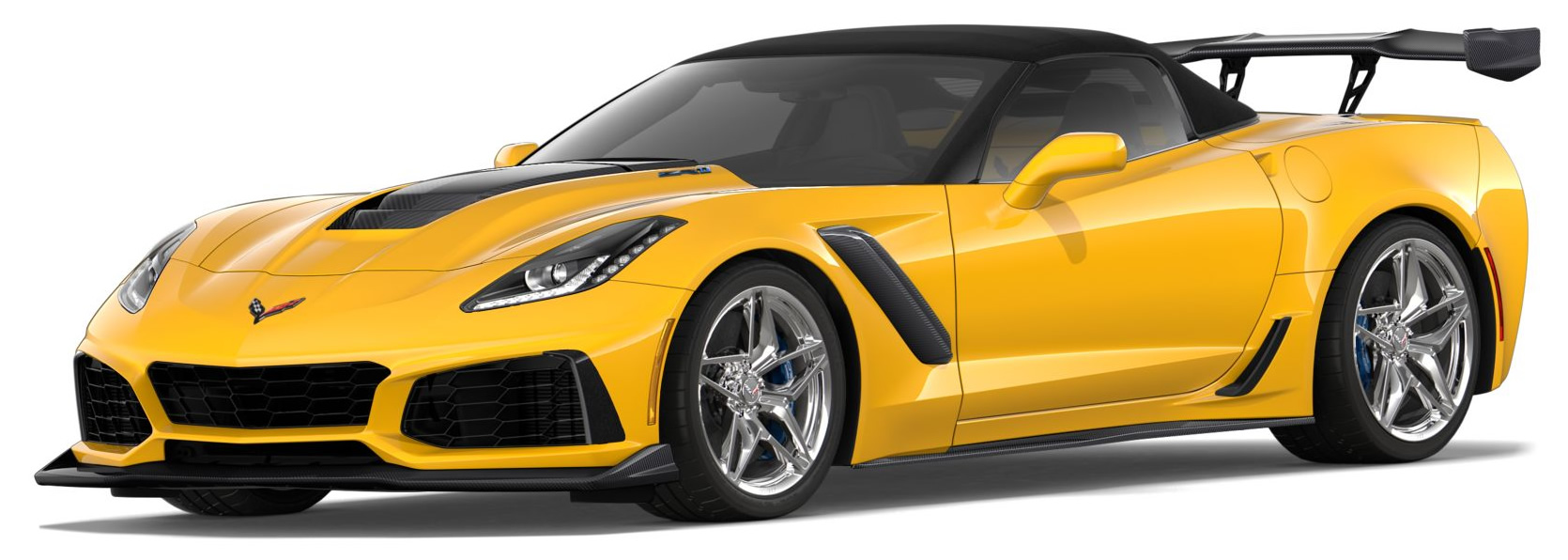 2019 Corvette ZR1 Convertible in Corvette Racing Yellow Tintcoat with the ZTK Track Performance Package and Chrome Wheels