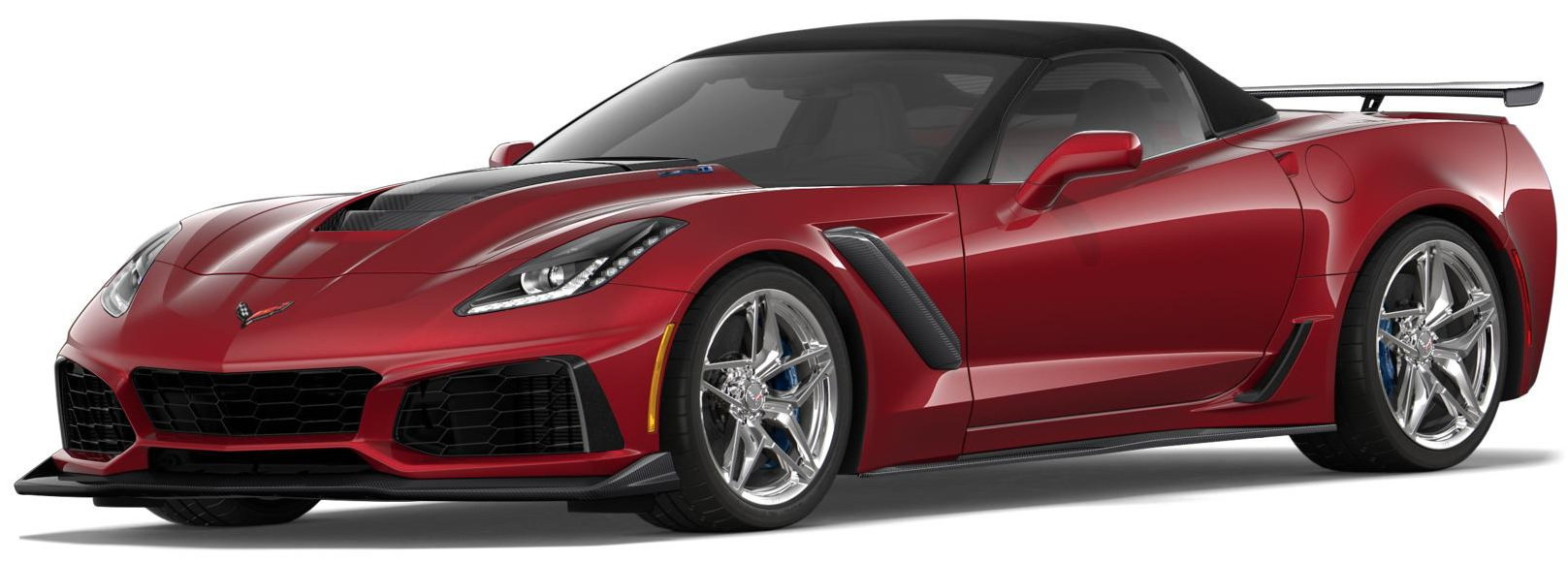 2019 Corvette ZR1 Convertible in Long Beach Red Metallic with Chrome Wheels