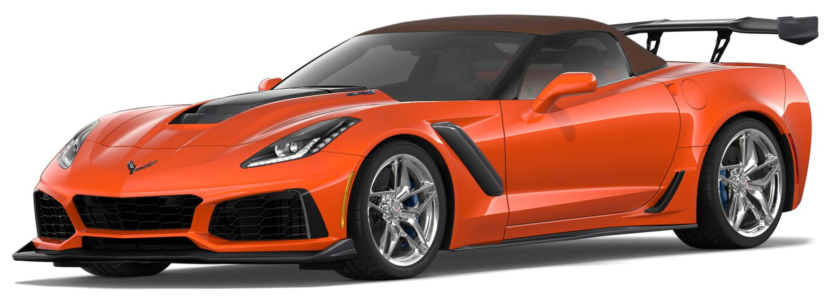 2019 Corvette ZR1 Convertible in Sebring Orange Metallic with the ZTK Track Performance Package and Chrome wheels