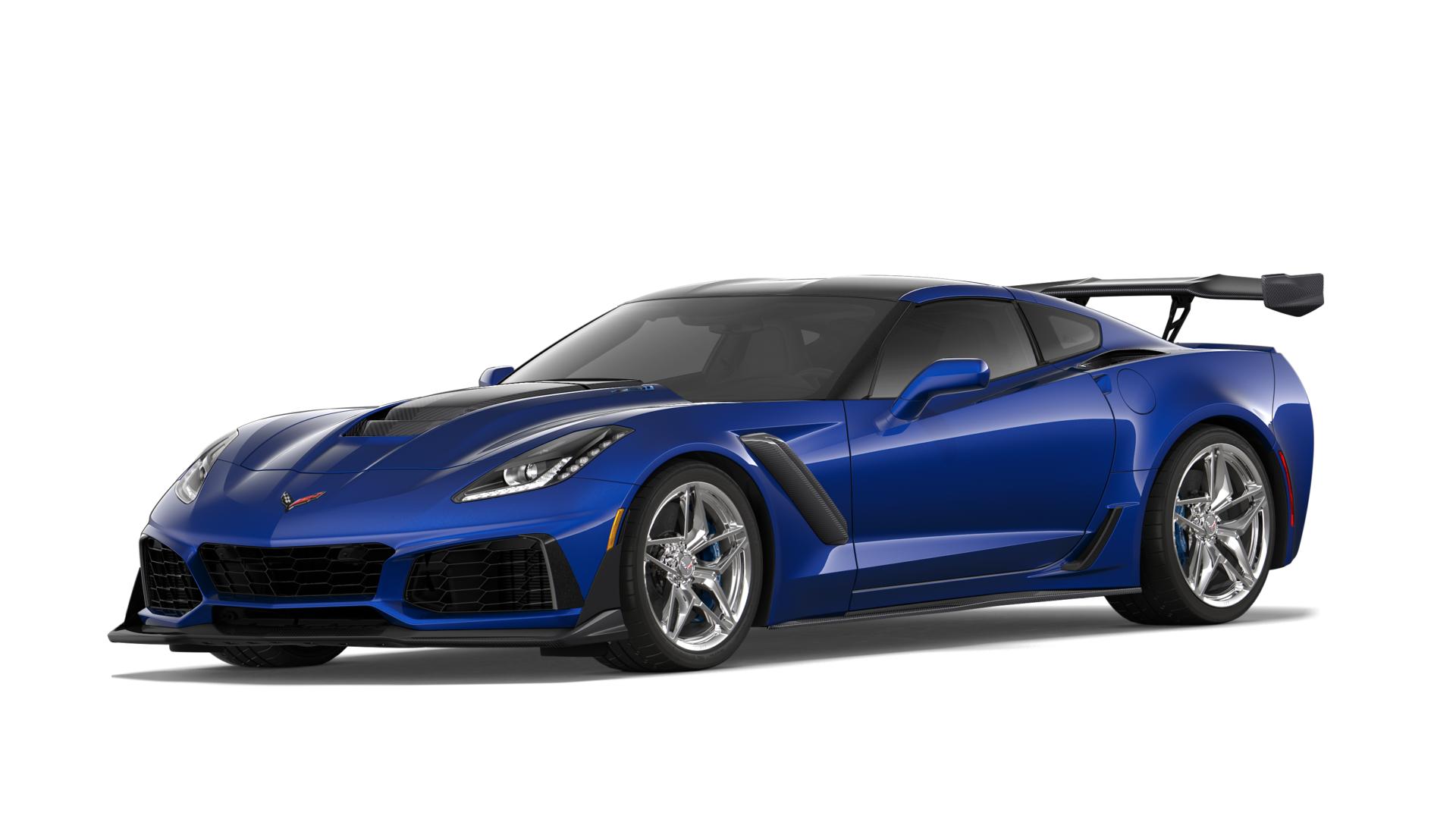 2019 Corvette ZR1 Coupe in Admiral Blue Metallic with the ZTK Track Performance Package and Chrome Wheels