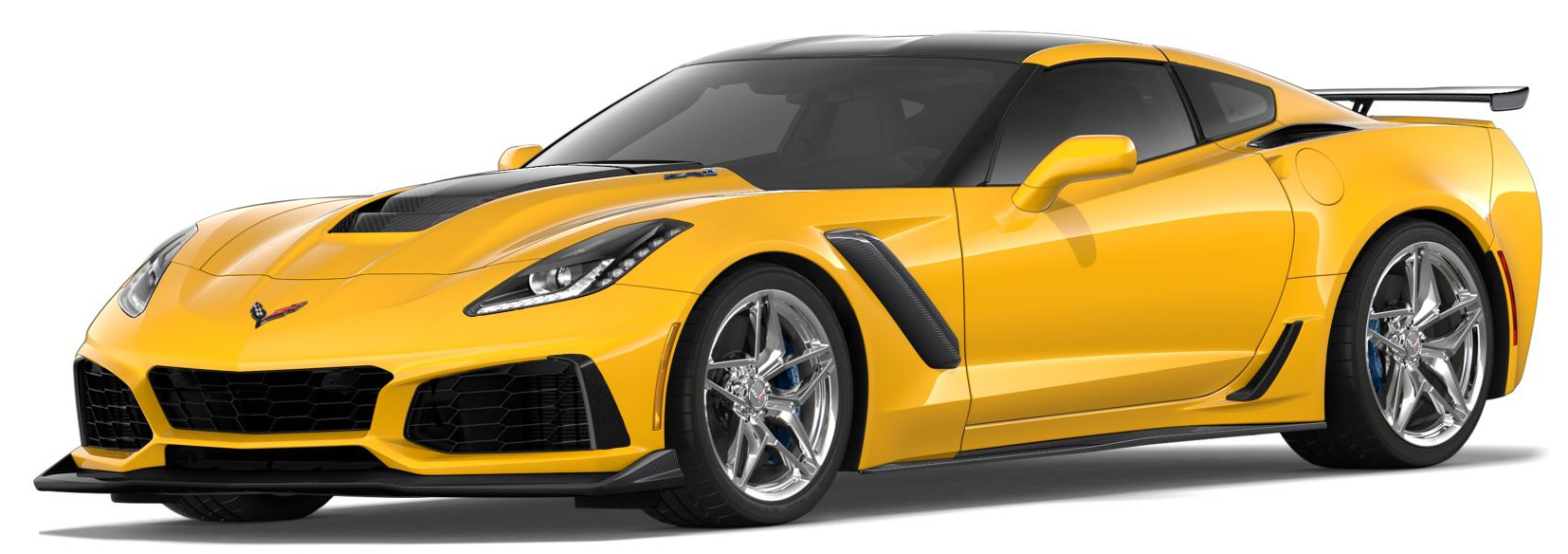 2019 Corvette ZR1 Coupe in Corvette Racing Yellow Tintcoat with Chrome Wheels