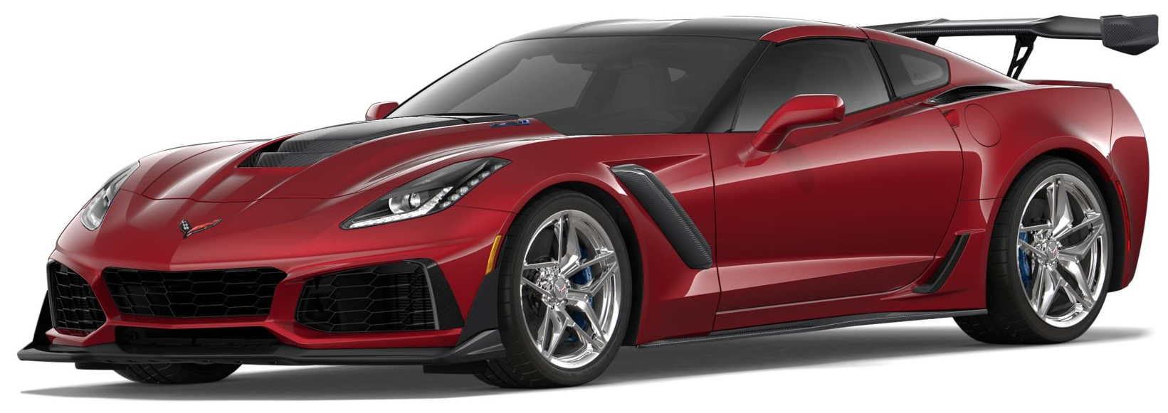 2019 Corvette ZR1 Coupe in Long Beach Red Metallic with the ZTK Track Performance Package and Chrome Wheels