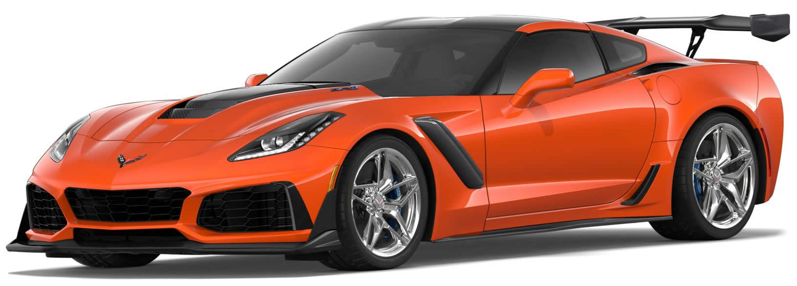 2019 Corvette ZR1 Coupe in Sebring Orange Metallic with the ZTK Track Performance Package and Chrome Wheels