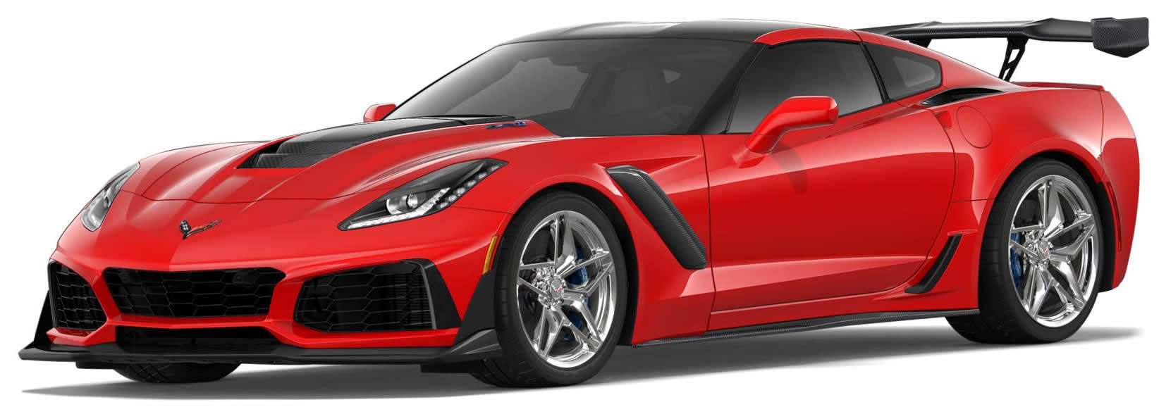 2019 Corvette ZR1 Coupe in Torch Red with the ZTK Track Performance Package and Chrome Wheels