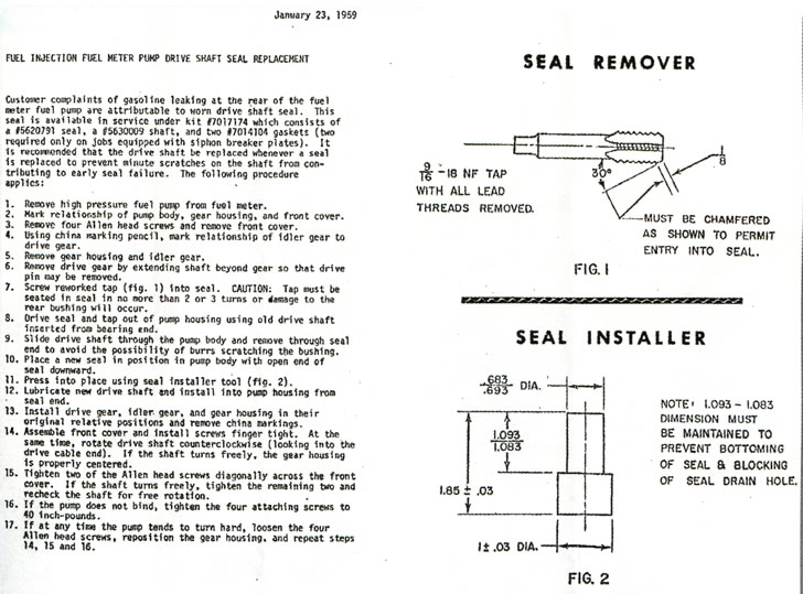 Fuel Injection Fuel Meter Pump Drive Shaft Seal Replacement