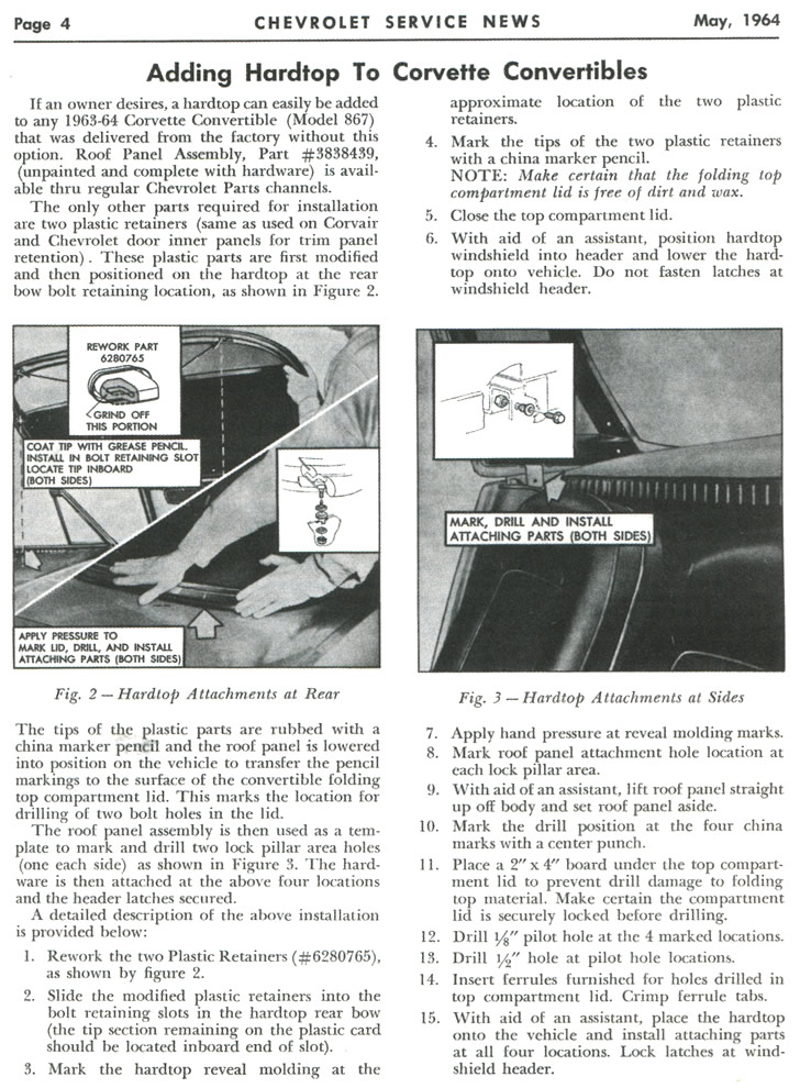 Adding Hardtop to 1963 - 1967 Corvette Convertible
