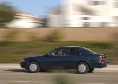 Our Assurance-shod Toyota Camry 'at speed'.