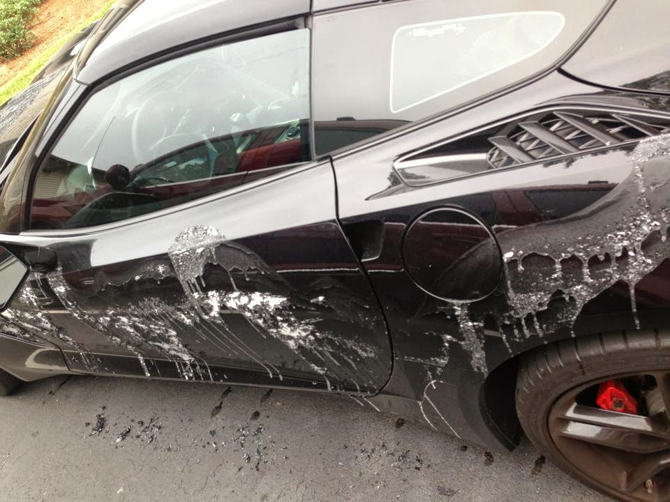 C7 Corvette Stingray Attacked with Paint Stripper