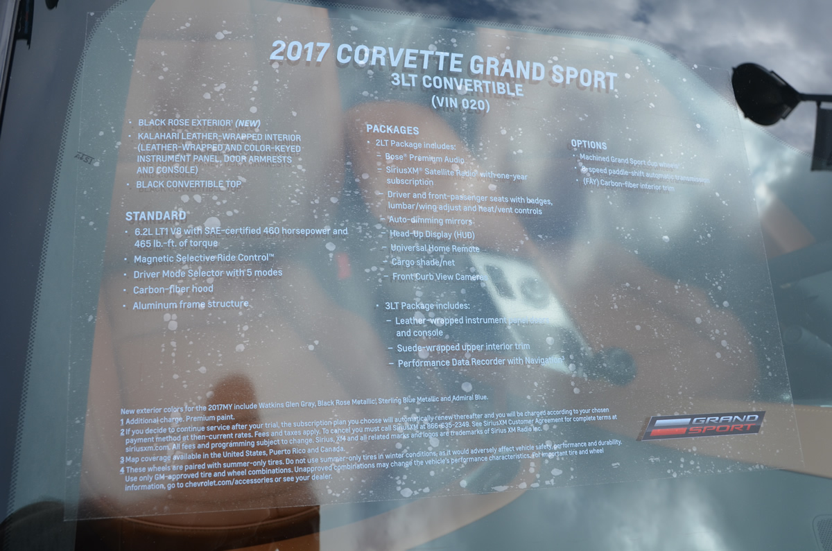 2017 Corvette Grand Sport in Black Rose Metallic
