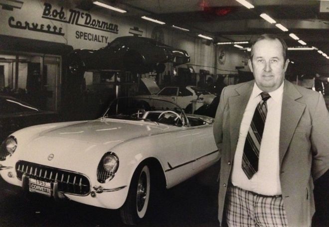 Bob McDorman in his dealership in 1983