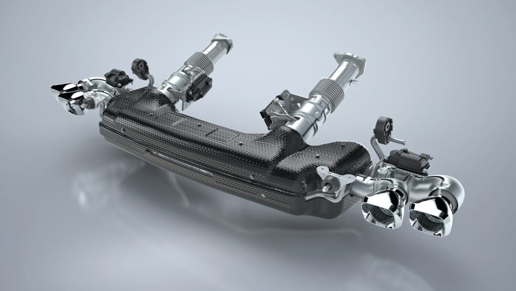 Tenneco is supplying General Motors with the complete cold-end exhaust system for new 2020 Chevrolet Corvette Stingray, the first-ever mid-engine Corvette. Pictured here is the optional `performance exhaust.' © 2020 Tenneco Inc. 