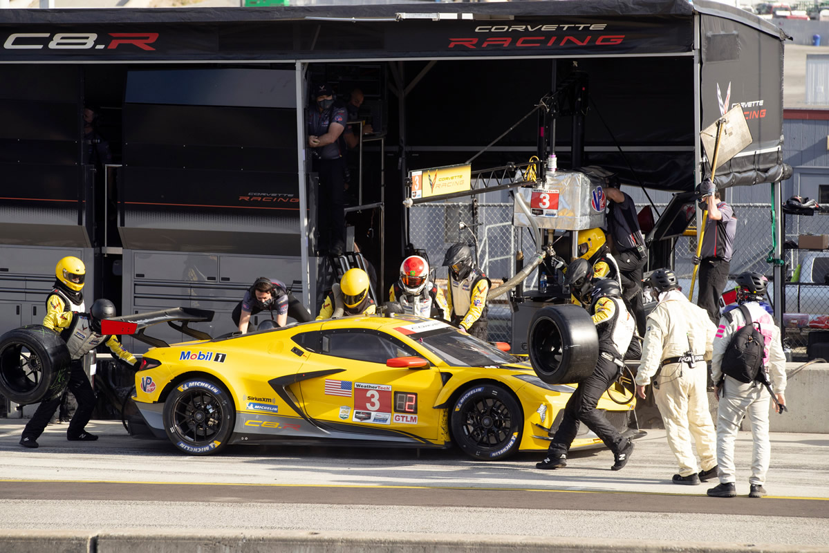 No. 3 Corvette C8.R at Laguna Seca. Photo: Corvette Racing