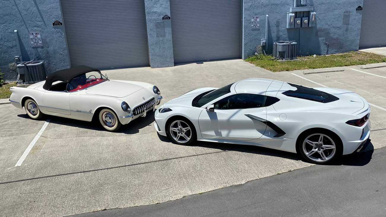 1953 and 2020 Corvette