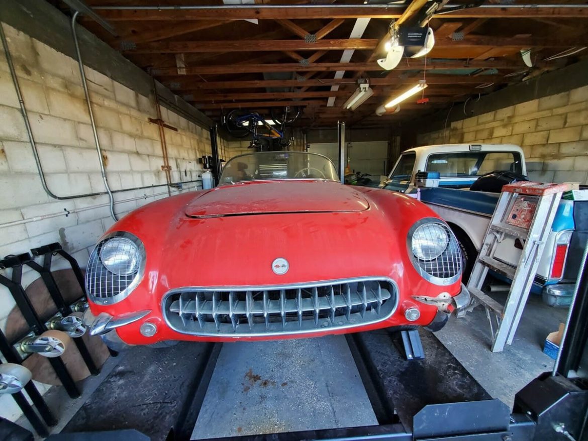 1954 Corvette in Sportsman Red