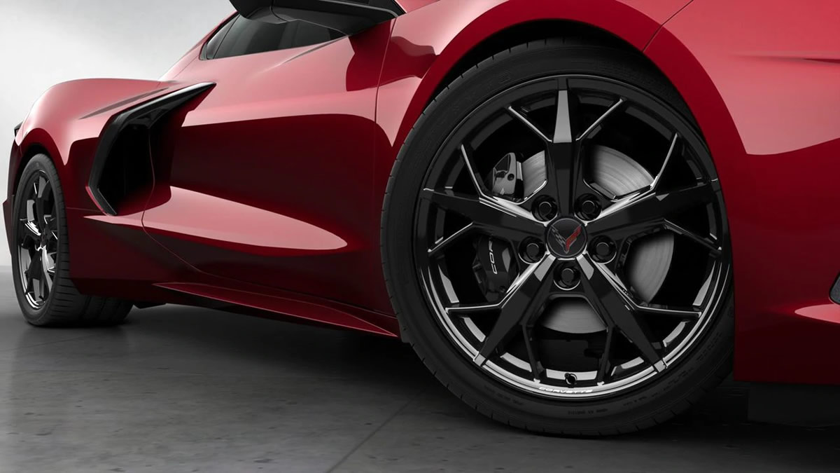 2021 Corvette with Black Trident Wheels