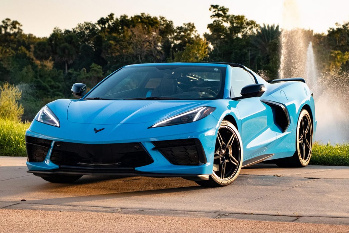 2021 Corvette in Rapid Blue