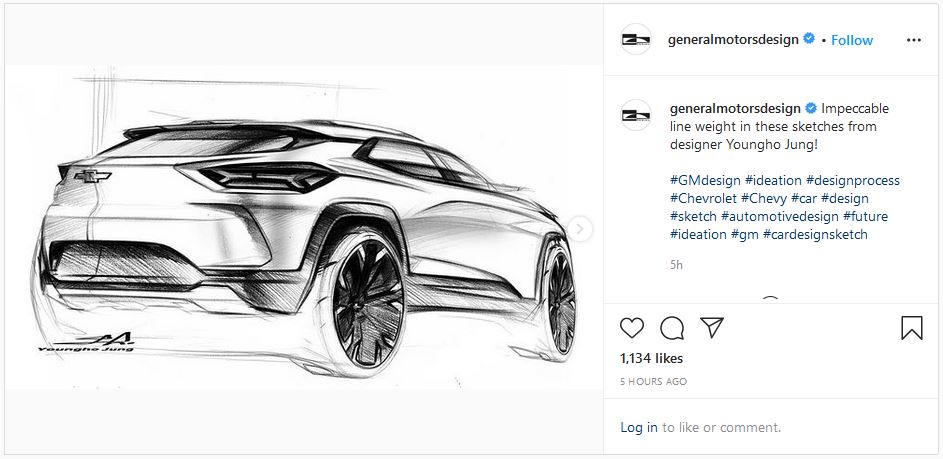 Chevy SUV design sketch