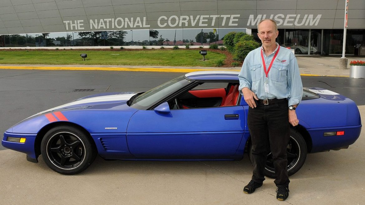 John Heinricy with the 1996 Corvette Grand Sport