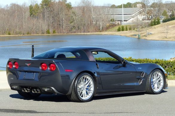 With only 835 miles on the odometer, Jeff Gordon's 2009 Corvette ZR1 in Cyber Gray Metallic is up for grabs