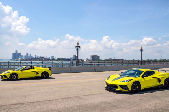 Chevrolet reveals the 2022 Corvette Stingray IMSA GTLM Championship Edition alongside Corvette Racing, Wednesday, June 9, 2021 at the Raceway at Belle Isle Park, site of this weekend’s Chevrolet Detroit Grand Prix in Detroit, Michigan. Closed course. Preproduction model shown. Actual production model may vary. Available late summer 2021. (Photo by Richard Prince for Chevrolet)