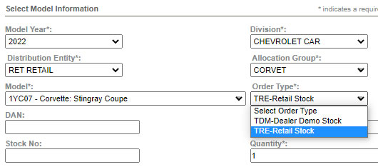 2022 Corvette Work Bench Order