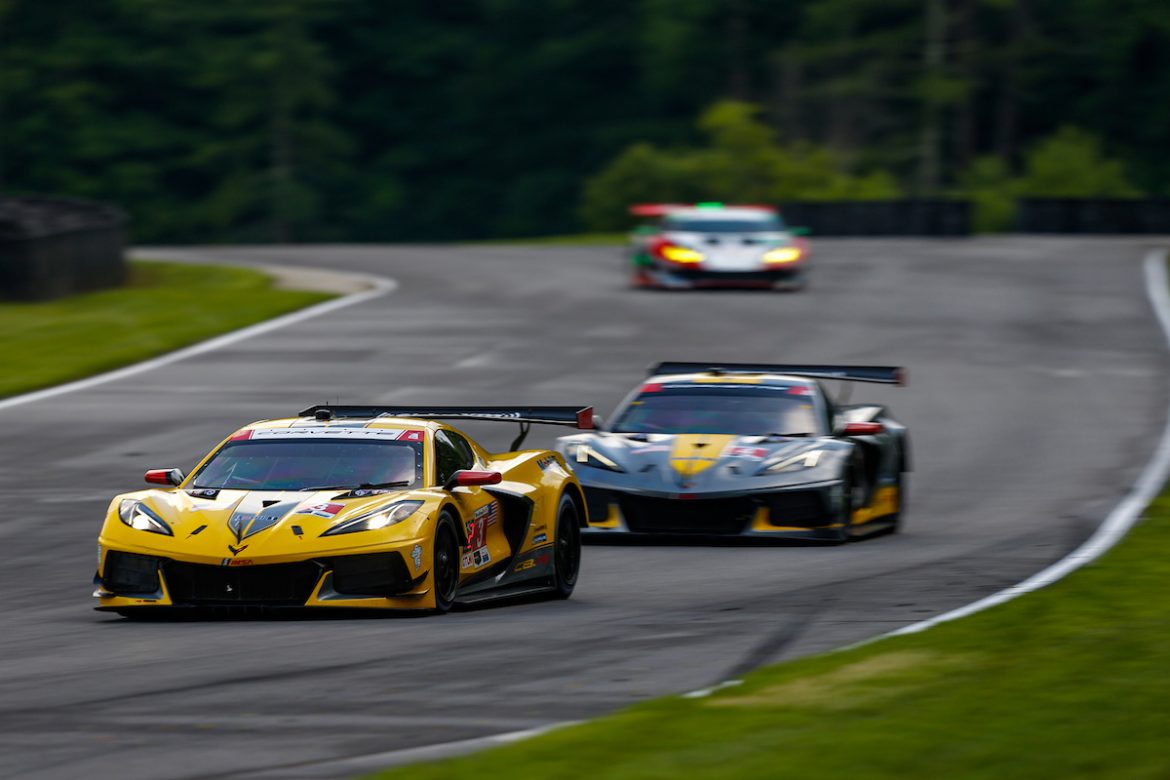 Jordan Taylor claimed the overall pole position for the Northeast Grand Prix at Lime Rock Park on Friday to lead a 1-2 result for Corvette Racing.