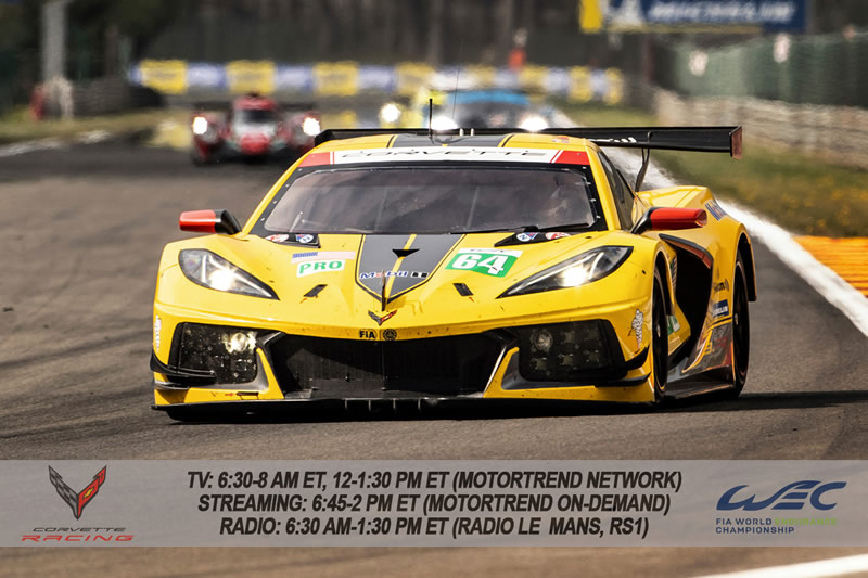 Nick Tandy qualified Corvette Racing’s No. 64 Chevrolet Corvette C8.R third on the GTE Pro grid Friday ahead of the Six Hours of Spa